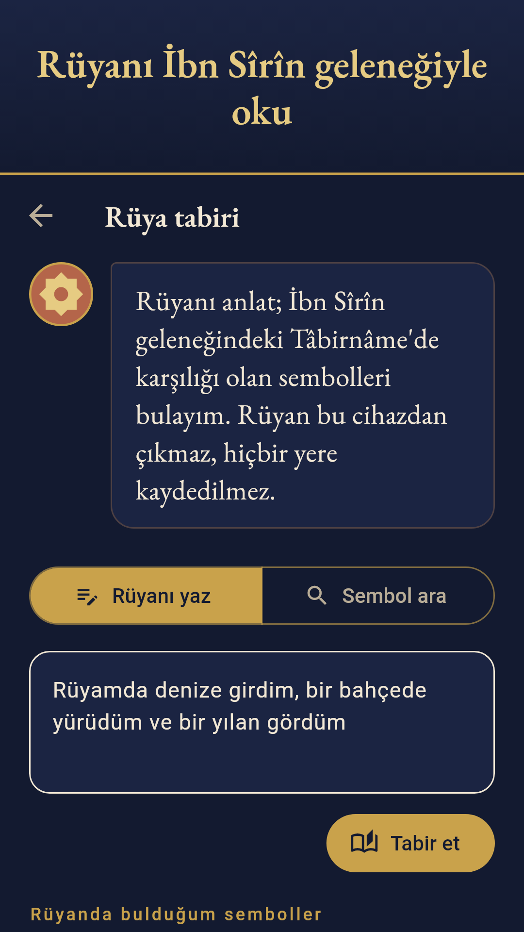 Rüyanı İbn Sîrîn geleneğiyle oku